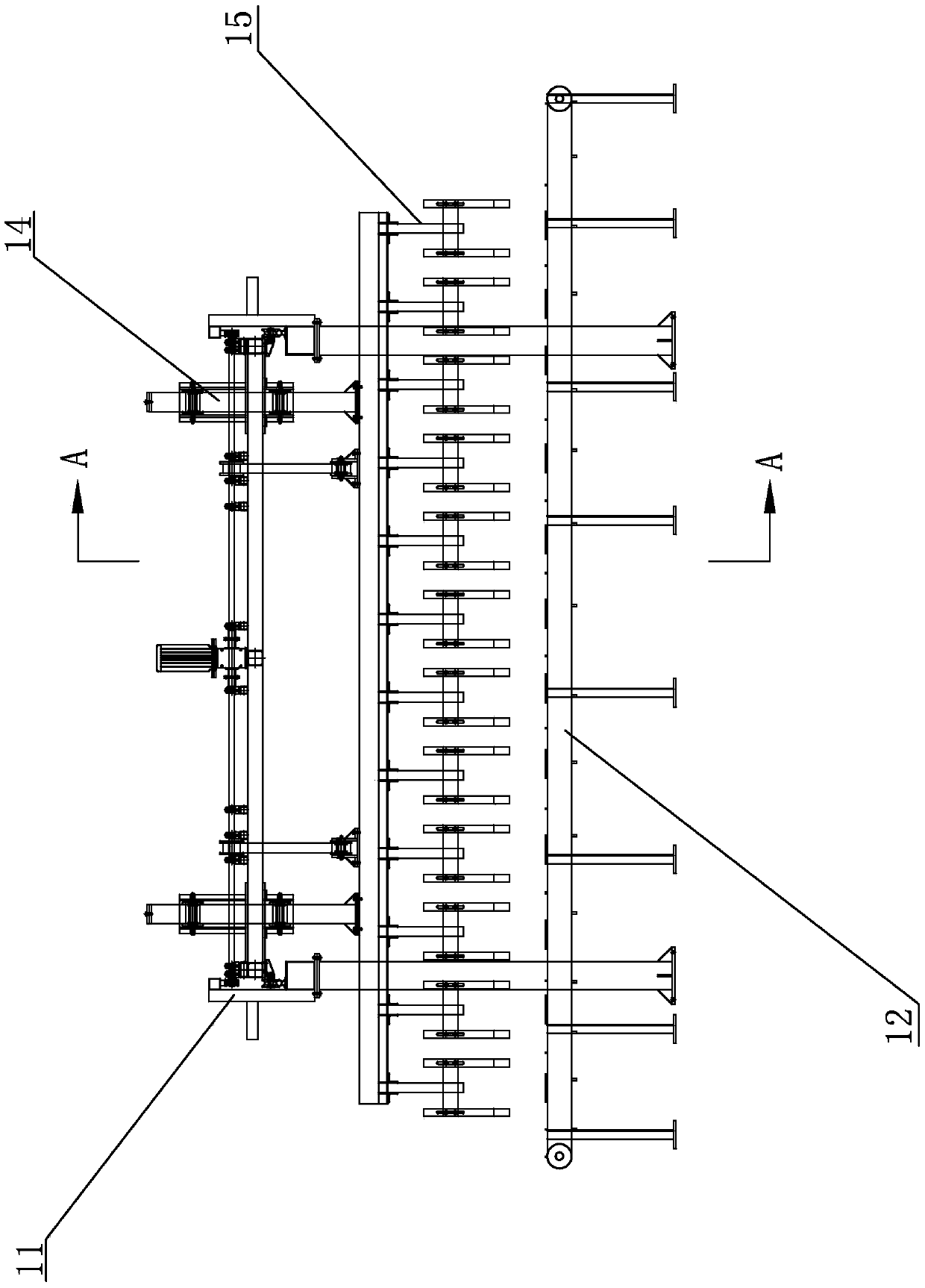 Automatic packaging and producing line of tiles and implementation method thereof