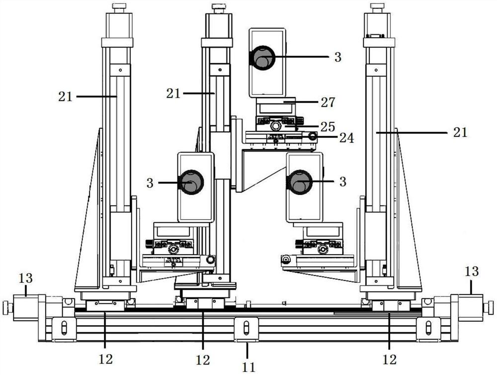 Oblique crossing non-contact three-dimensional linear velocity and biaxial dynamic angle measurement system and method