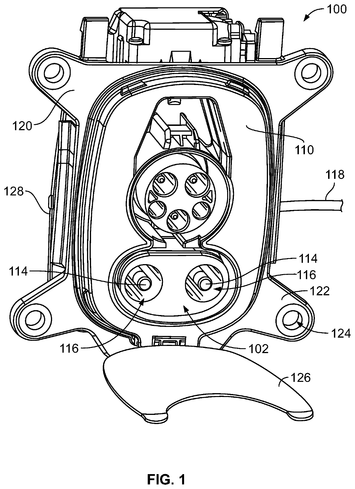 Temperature sensor assembly for an electrical connector