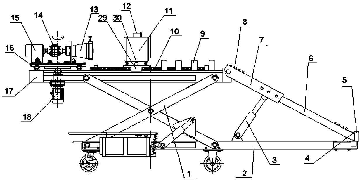 Pipeline part transportation and processing integrated device for building engineering