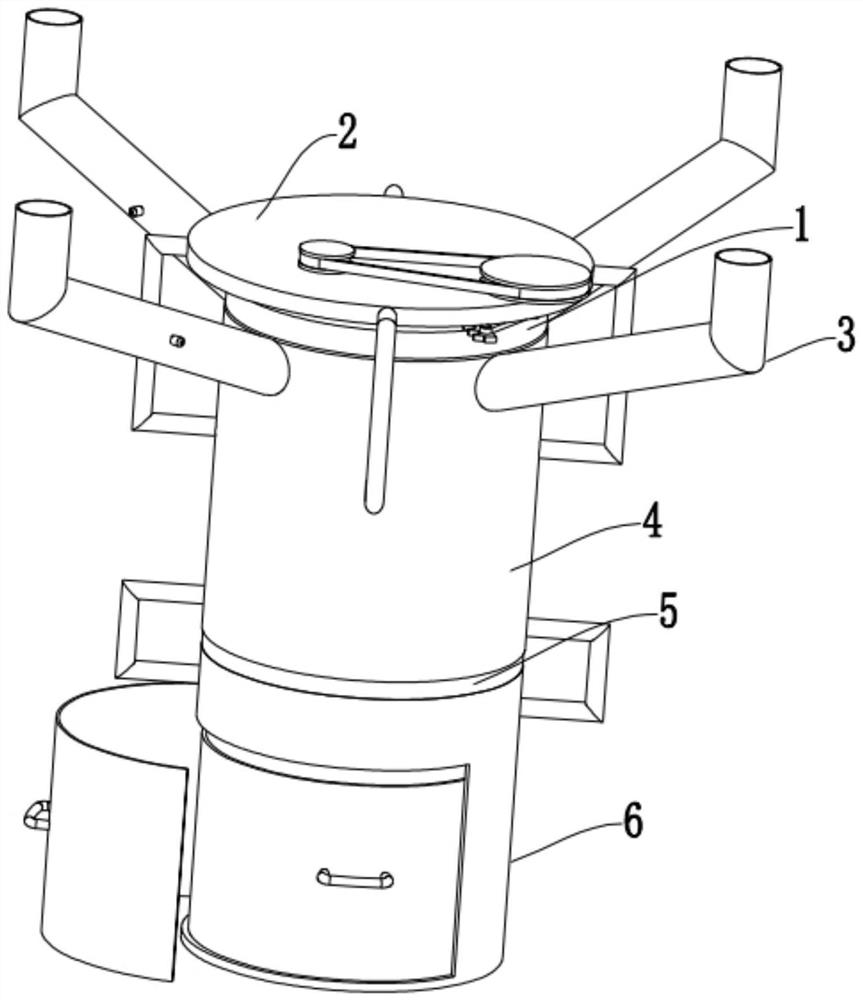 Medium introduction type non-contact magnetic control type sand mixing device for casting processing