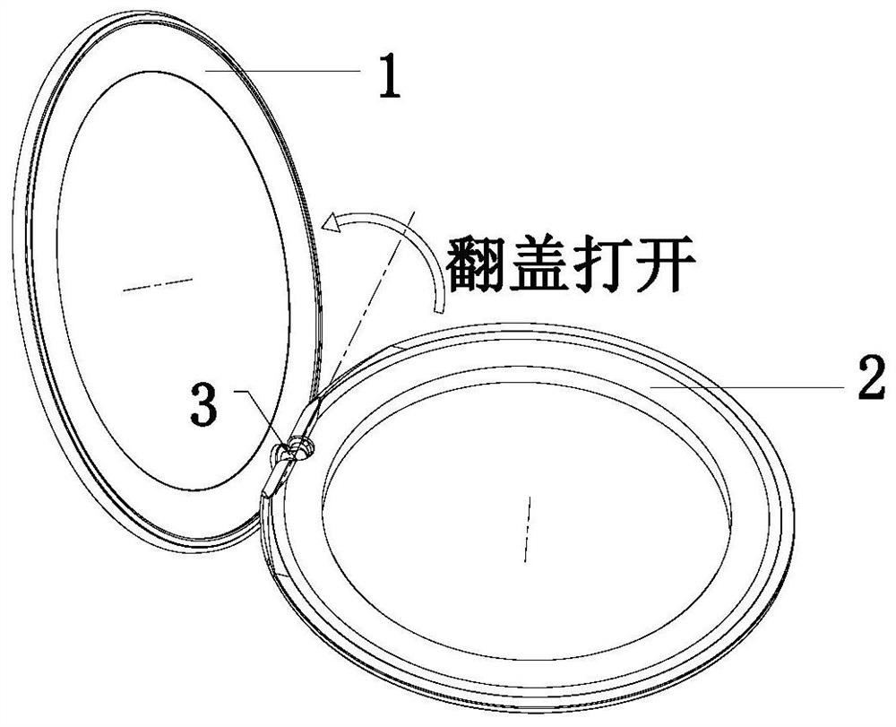 Cosmetic powder box structure capable of being opened at multiple angles