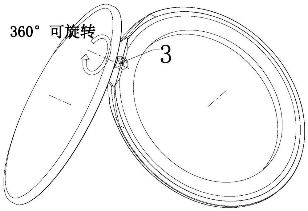 Cosmetic powder box structure capable of being opened at multiple angles