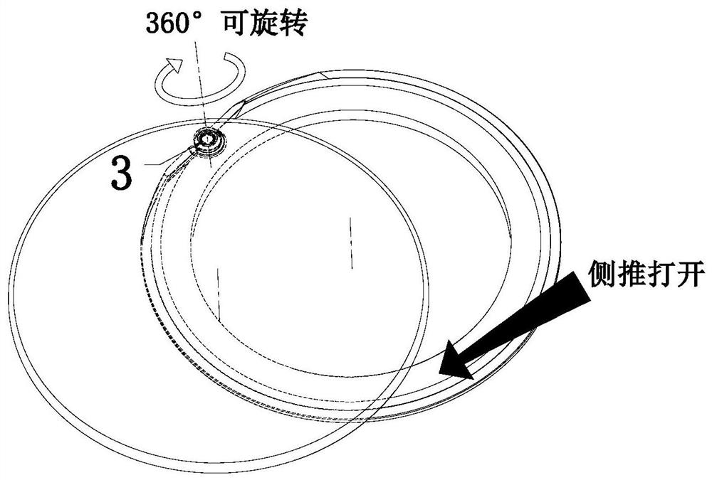 Cosmetic powder box structure capable of being opened at multiple angles