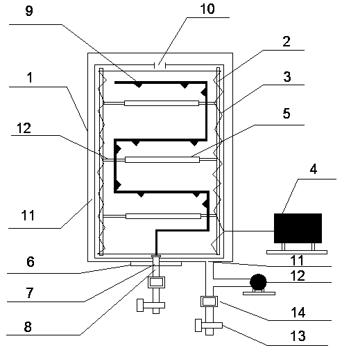 Efficient organic waste gas catalytic combustion device