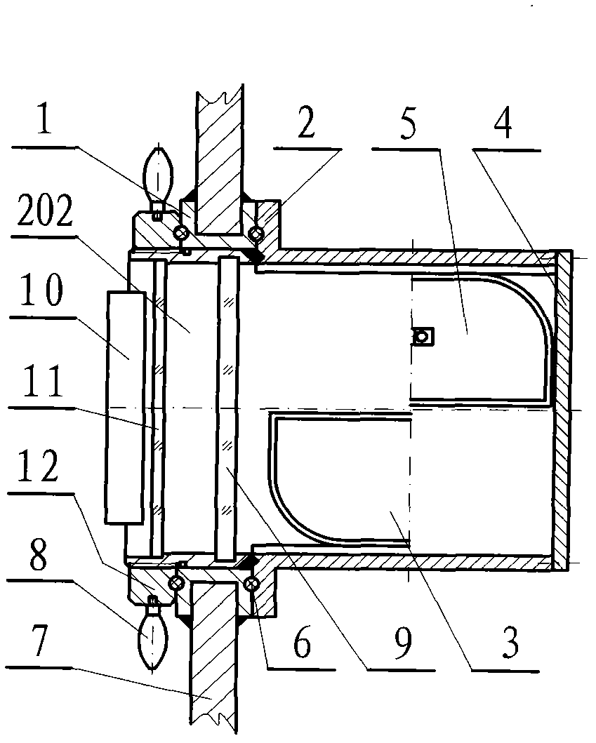 Reflective indicating lamp outside mining life-saving capsule