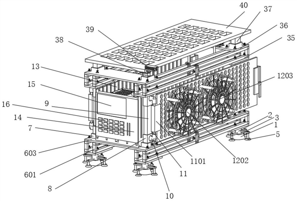 Data machine room with truss structure and water cooling structure