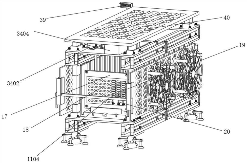 Data machine room with truss structure and water cooling structure