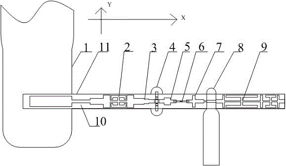 Terahertz subharmonic frequency doubling and mixing device based on monolithic integrated circuit