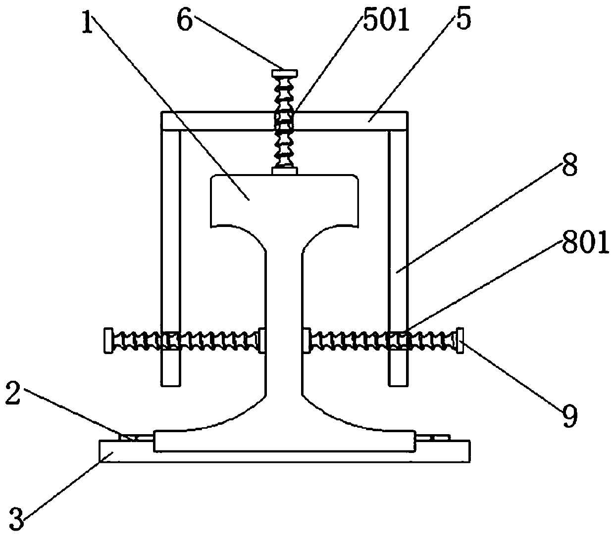 Rapid fixing device for railway