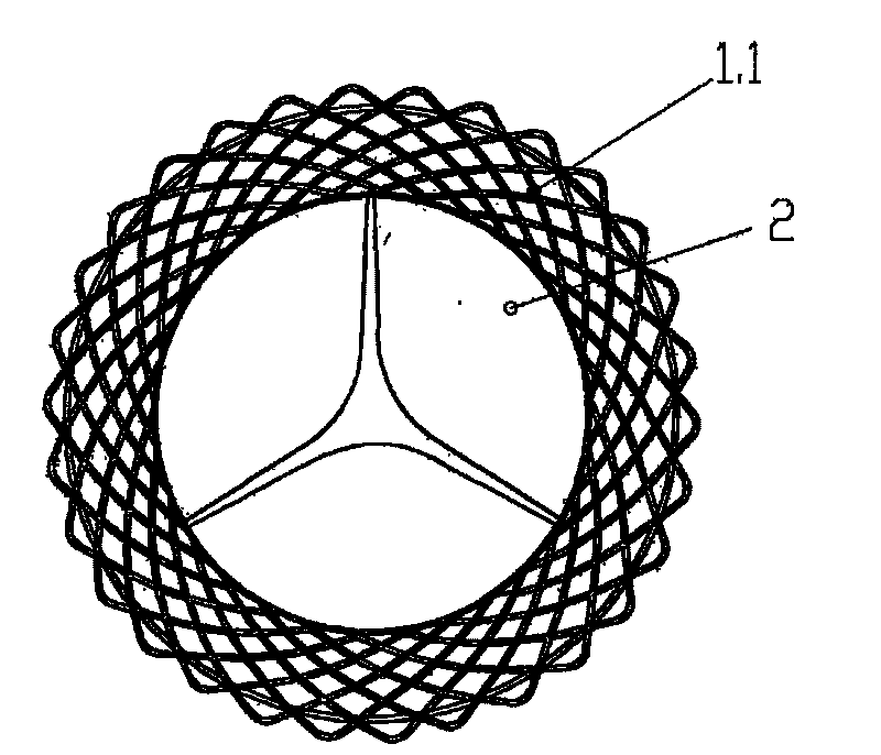 Atrioventricular valve bracket of artificial valve of dual discal straps