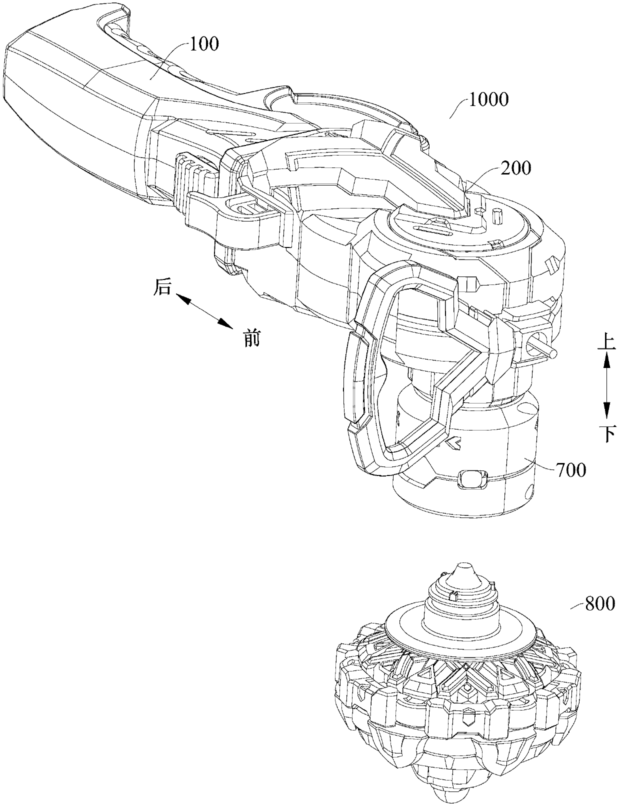 Sucker module of launcher, launcher and toy kit