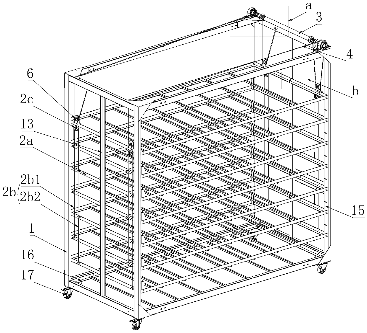 Silkworm breeding device with adjustable working space