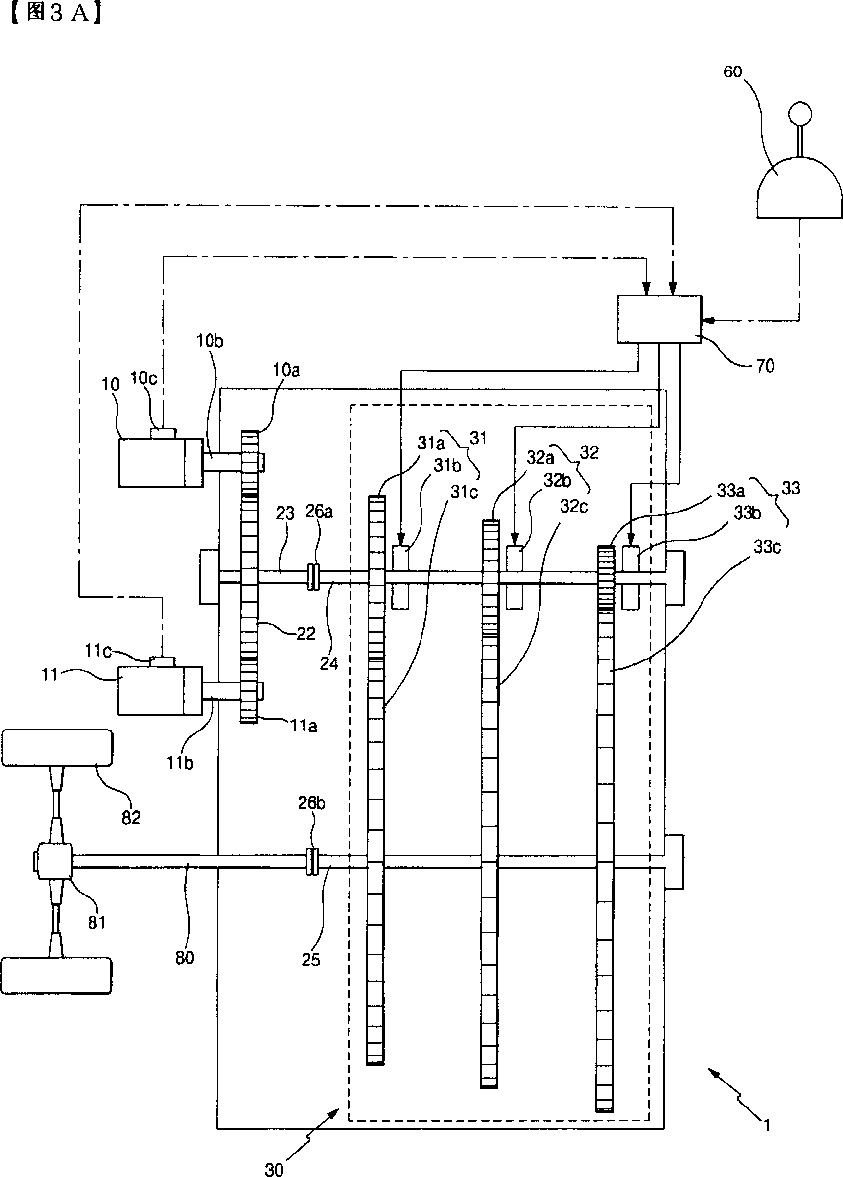 Apparatus for transferring power having a motor