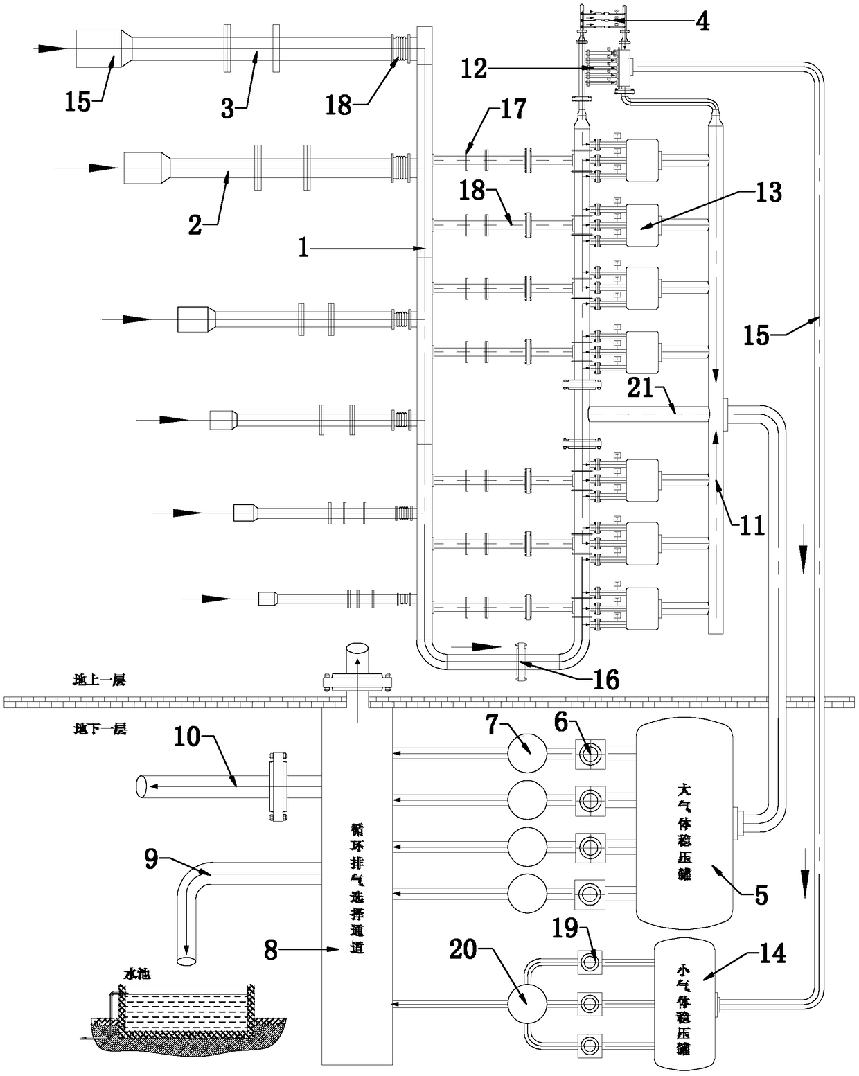 Super large diameter sonic nozzle group type gas flowmeter verification device