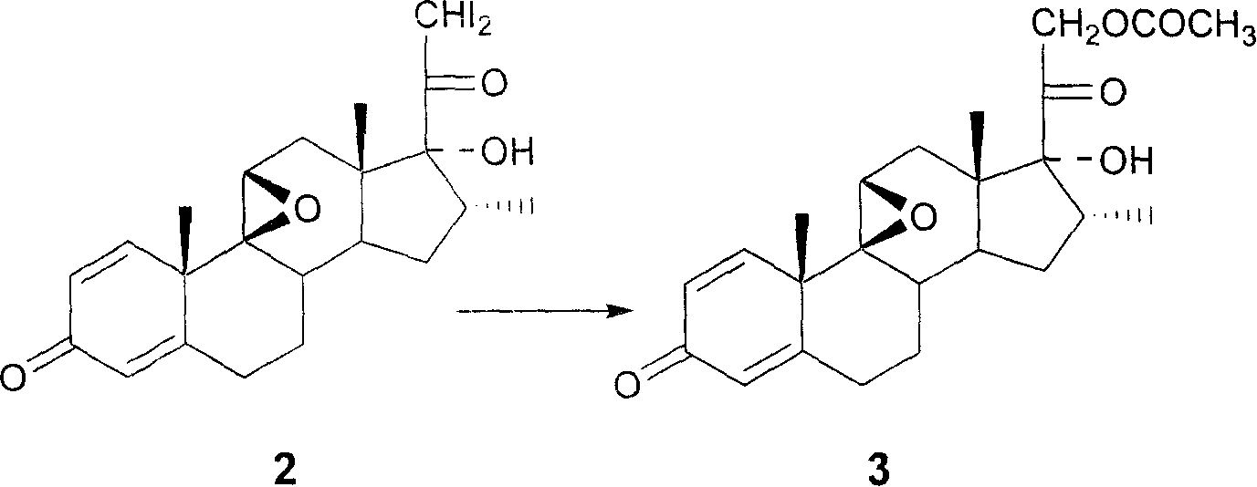 Momertasone furoate intermediate 21-hydroxyl preparing process