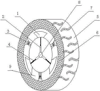 High-strength buffering tire