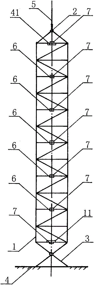 Photoelectric type derrick deflection detection device and detection method thereof