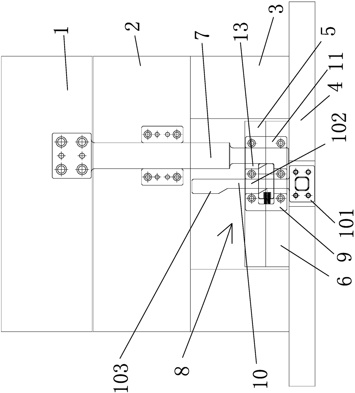 Synchronous mold-opening mechanism