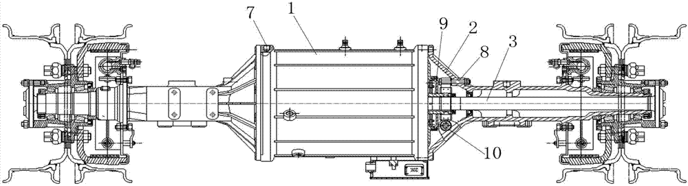 Motor driving axle