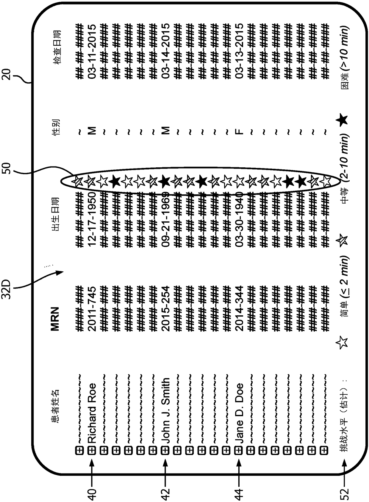 Challenge value icons for radiology report selection