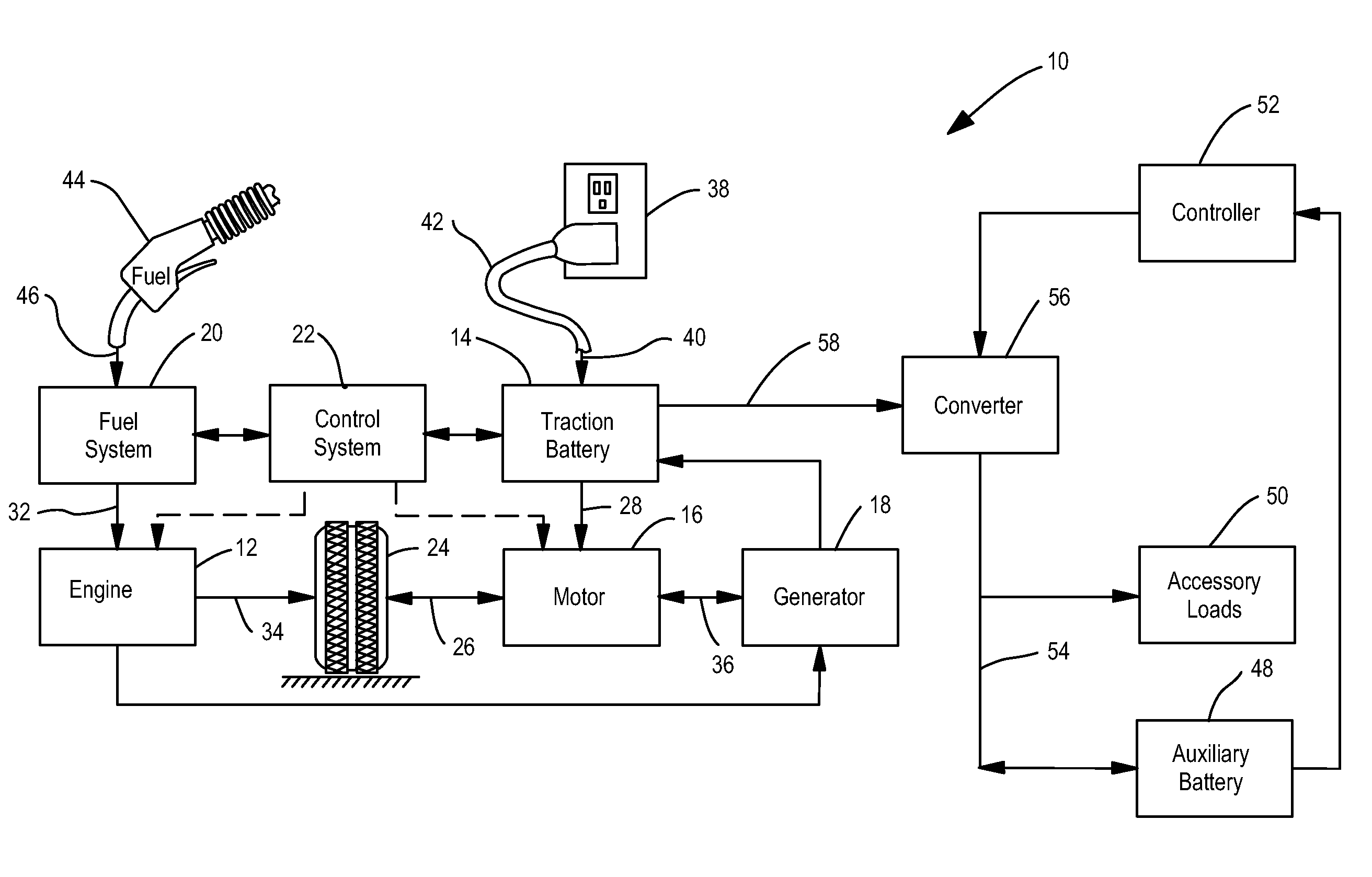 Electric vehicle and method of control for active auxiliary battery depletion