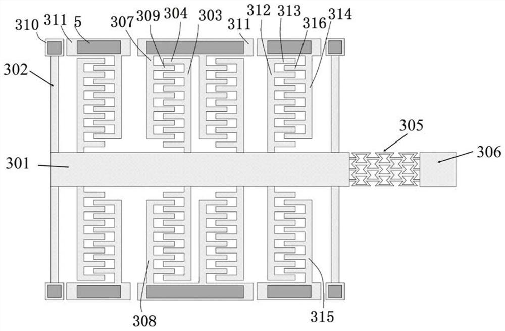 Two-dimensional material in-situ mechanical parameter test chip structure and preparation method thereof