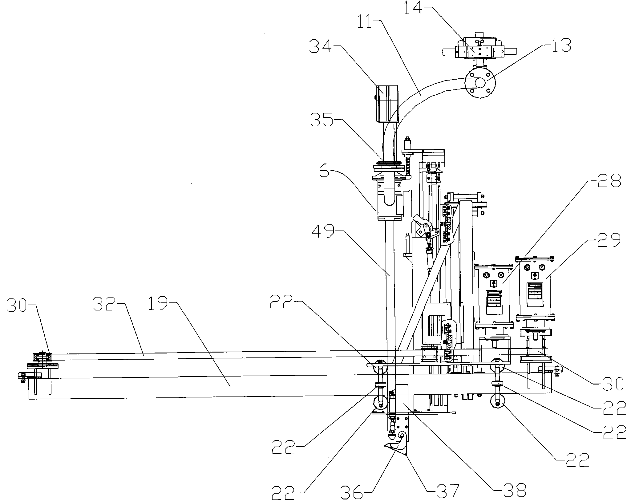 Full-automatic filling system for multi-variety material buckets and filling method of system