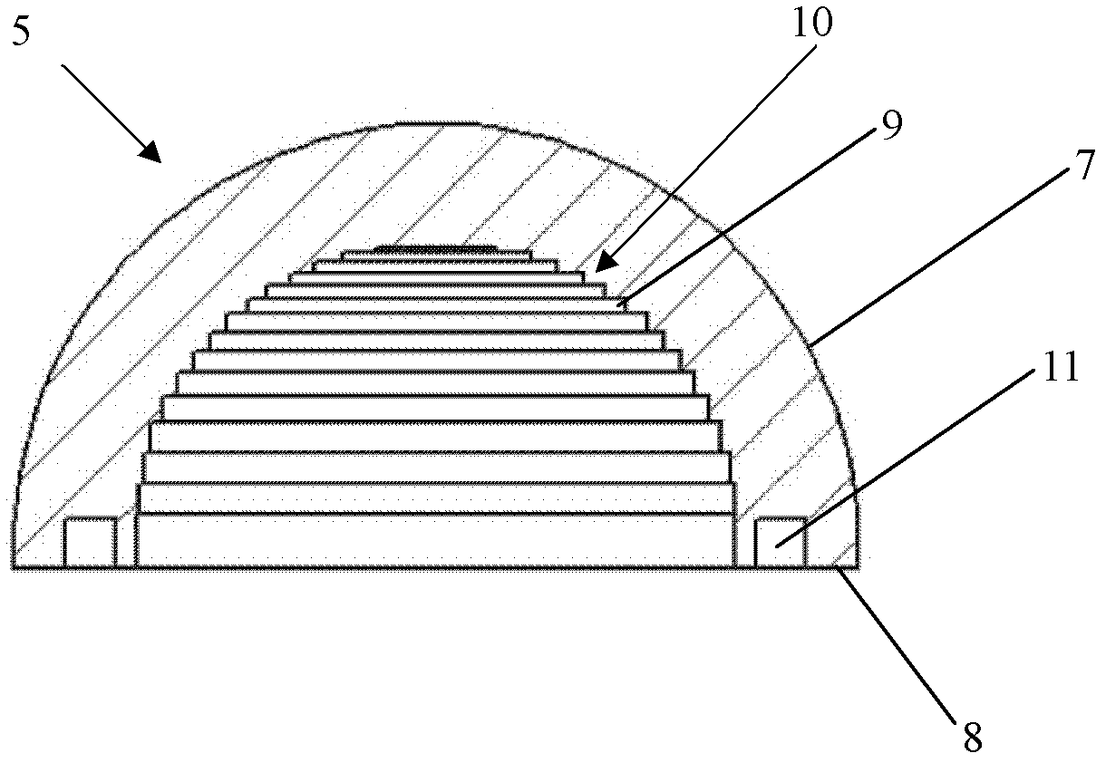 LED lighting component and modified LED lamp with same