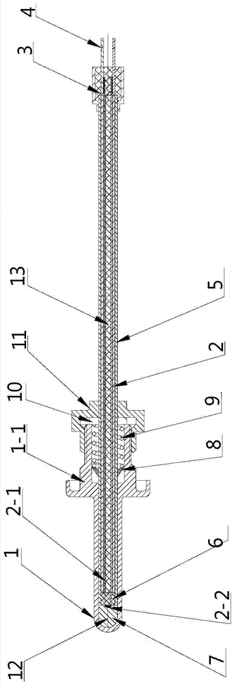 Temperature measuring armored thermocouple