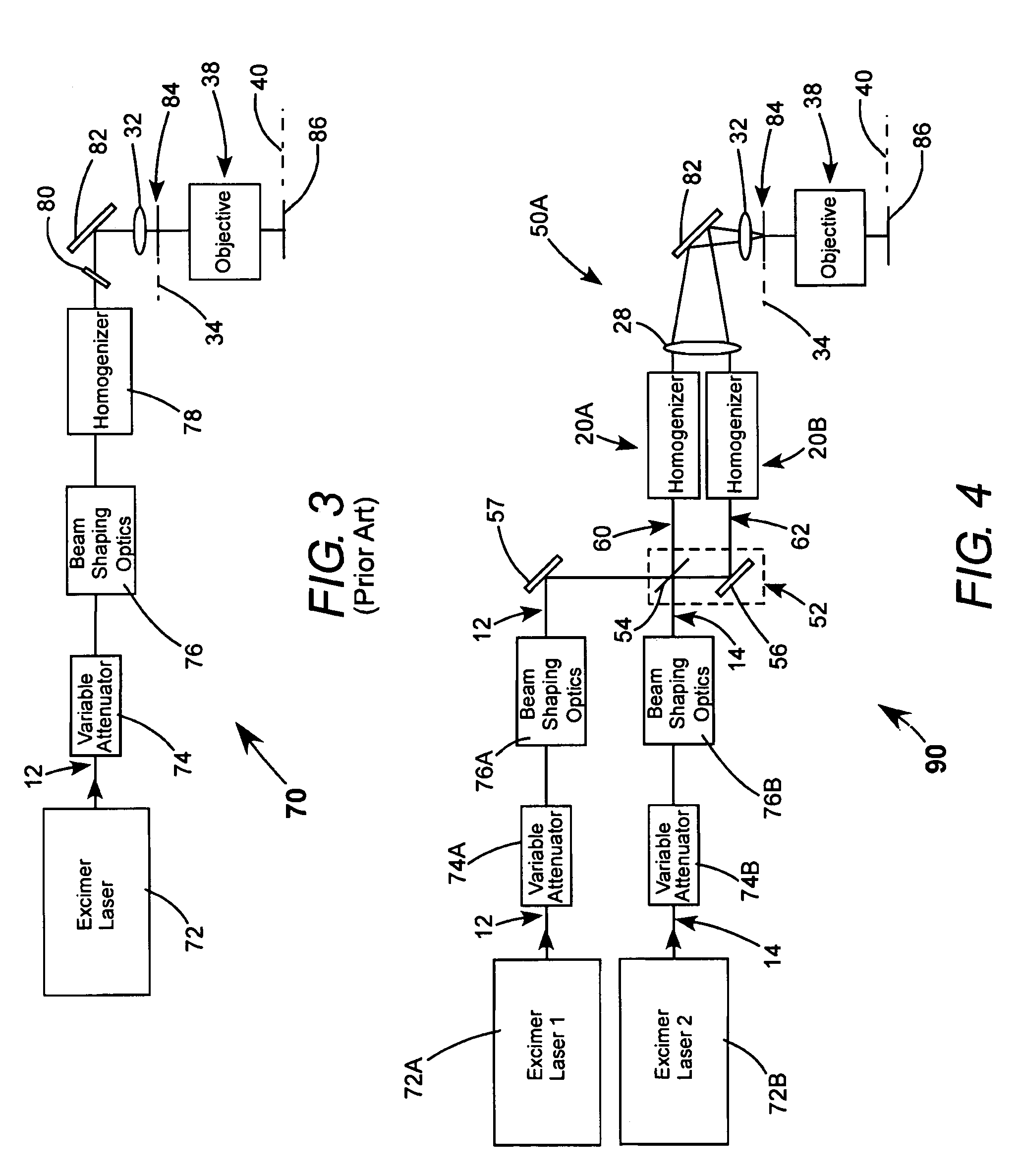 Method and apparatus for coupling laser beams