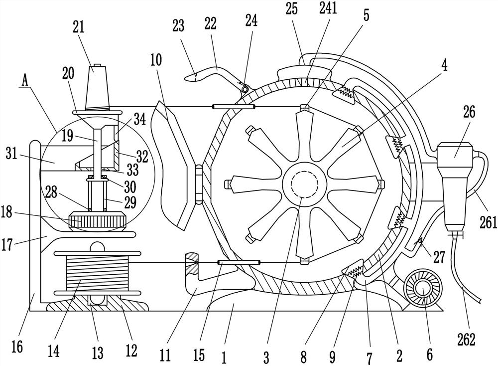 A kind of textile yarn drying equipment