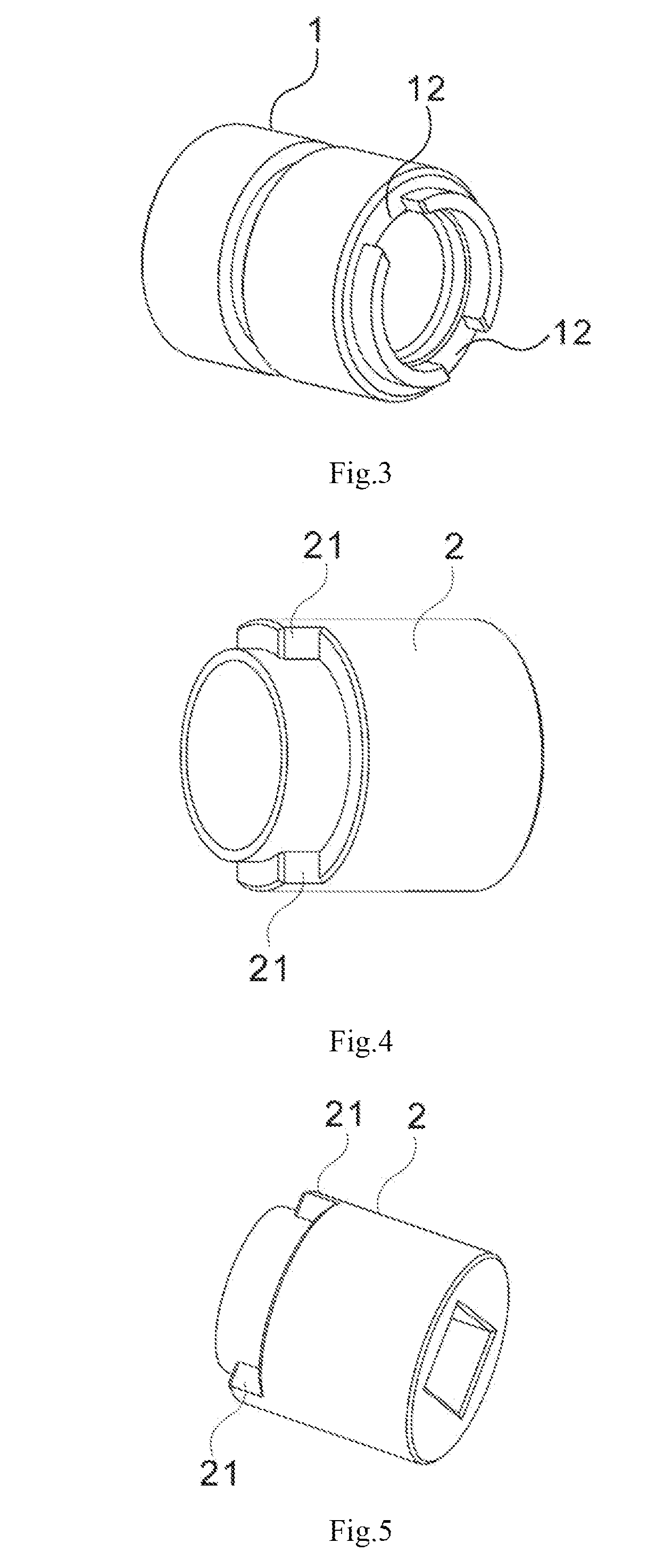 Thermocouple fixing device and temperature measuring apparatus