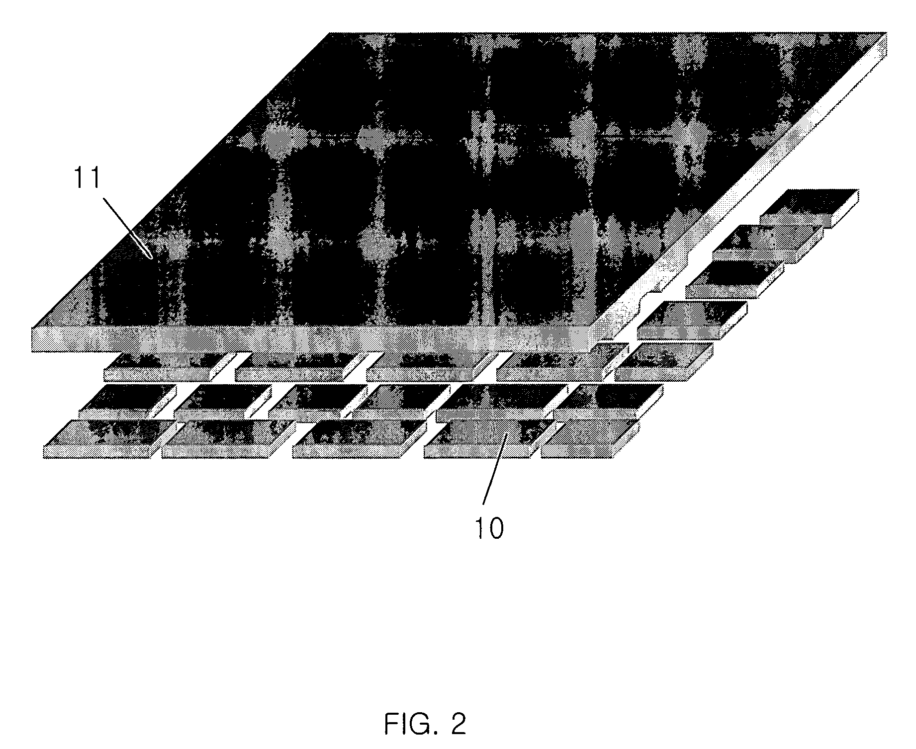 Variable focal length lens and lens array comprising discretely controlled micromirrors