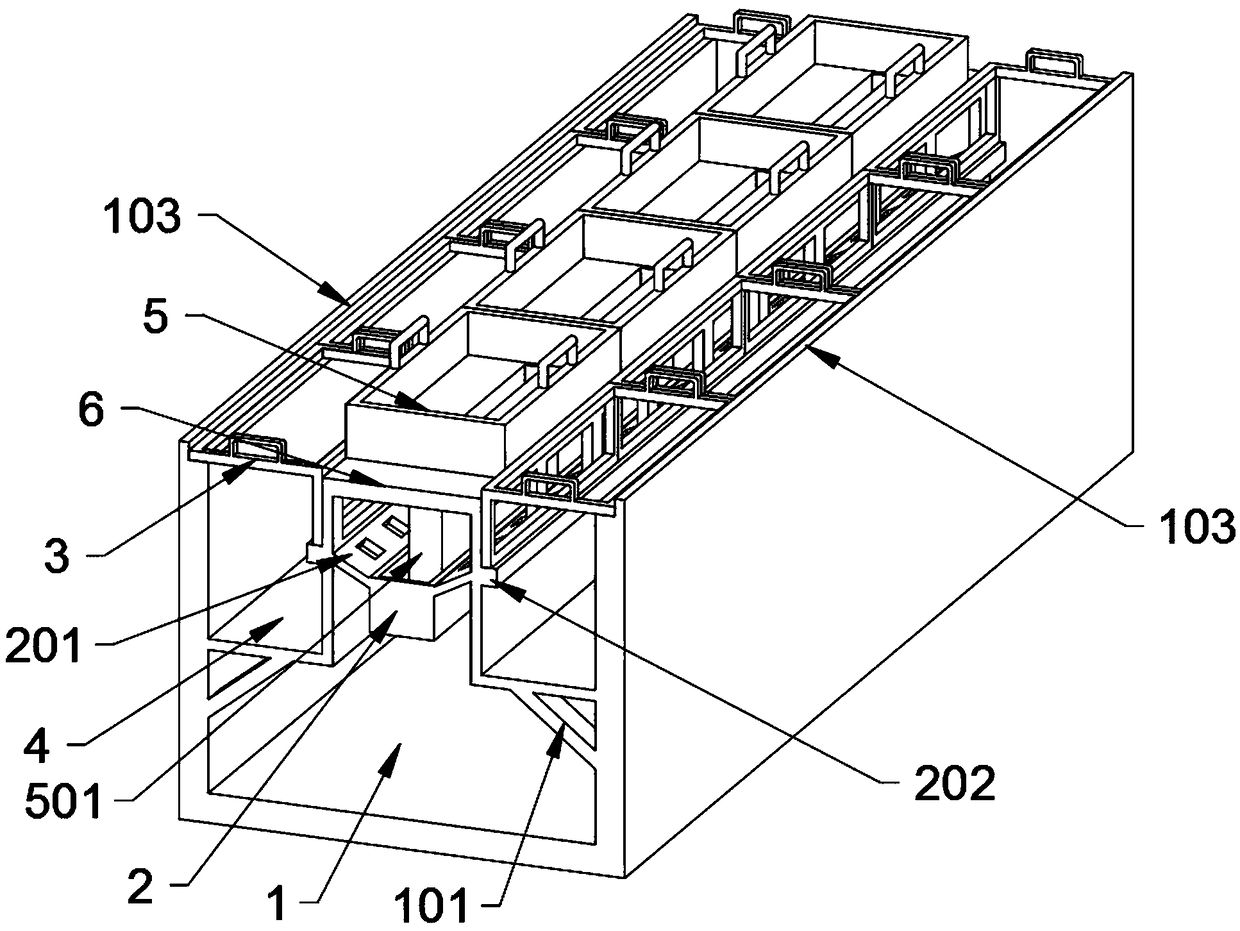 Multifunctional ecological channel applied to water conservancy project building slope