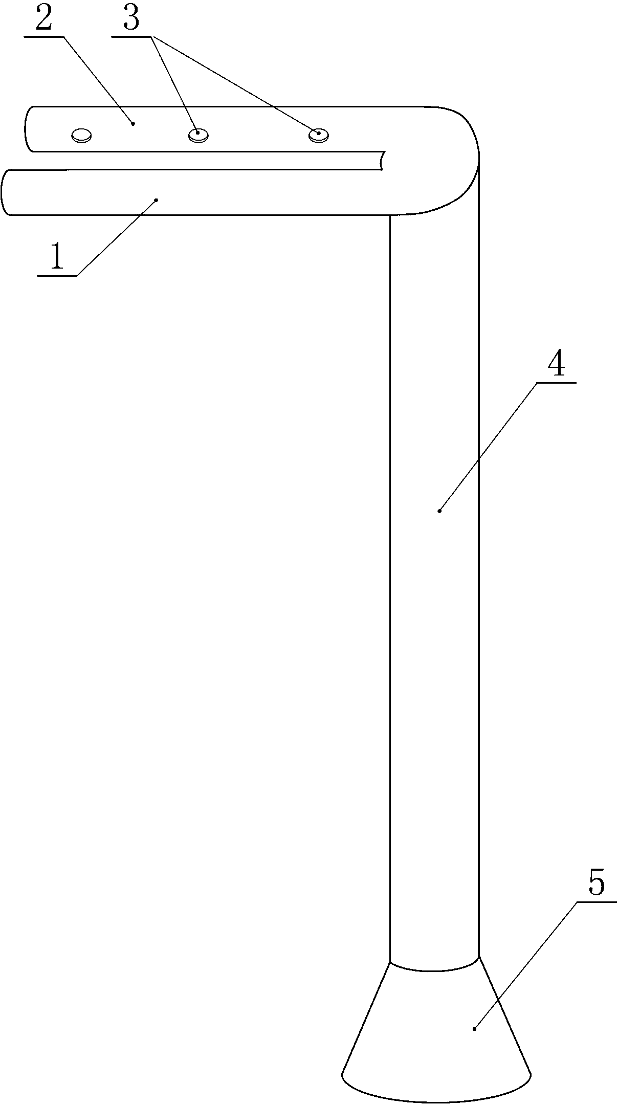 Rinsing needle for operation of excimer laser photorefractive in-situ keratomileusis