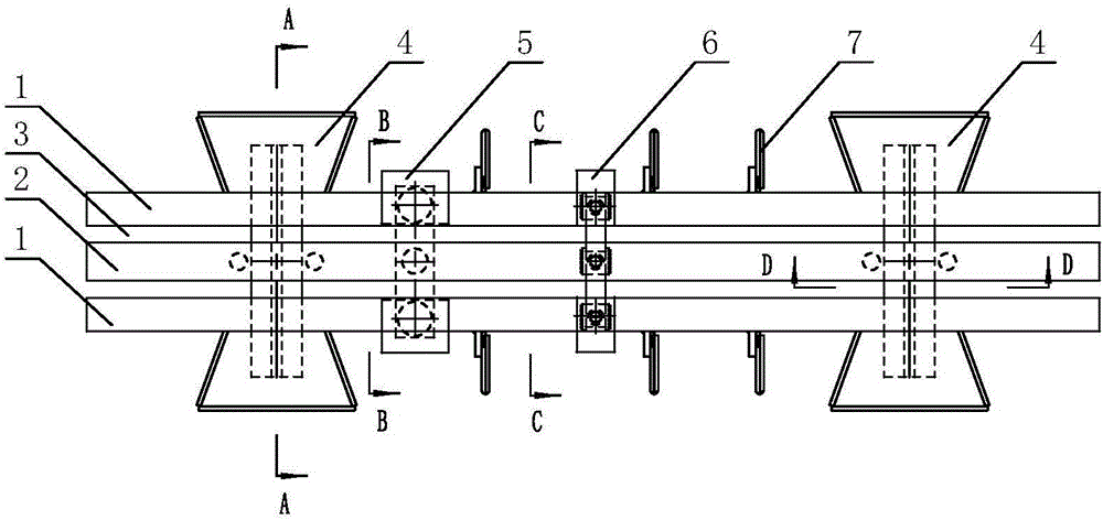 Special telescopic device for isolated bridge