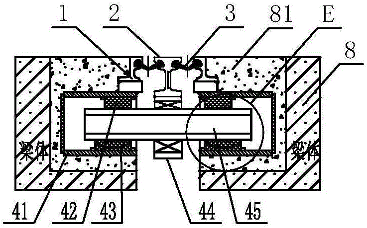 Special telescopic device for isolated bridge