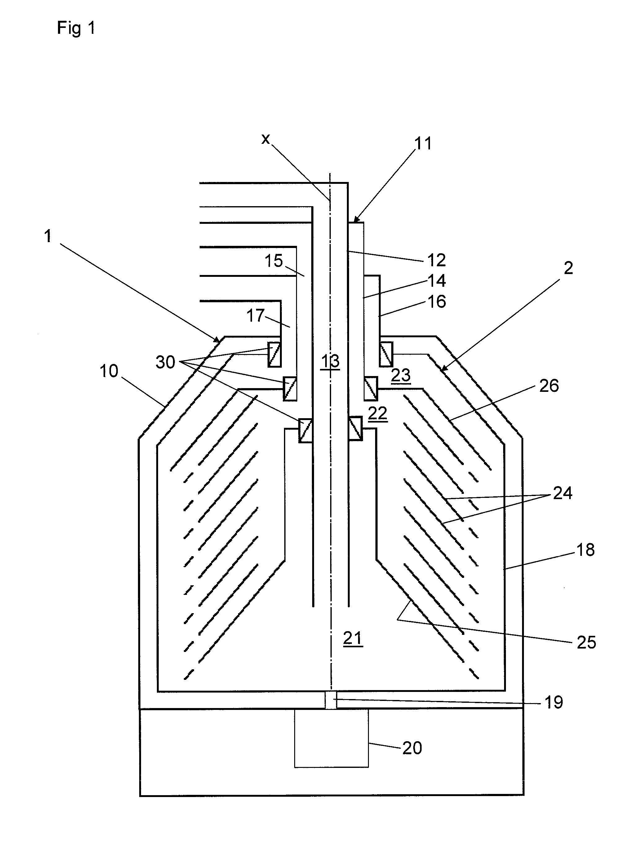 Centrifugal separator with sealing device