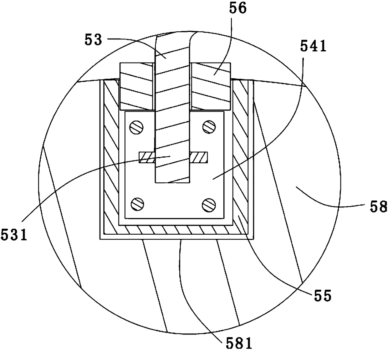 Material rolling device used for PVC machining