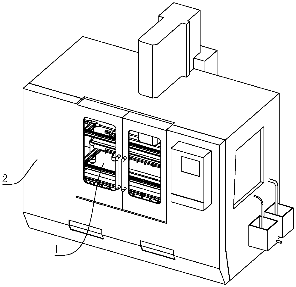 Numerical control milling machine with cleaning mechanism