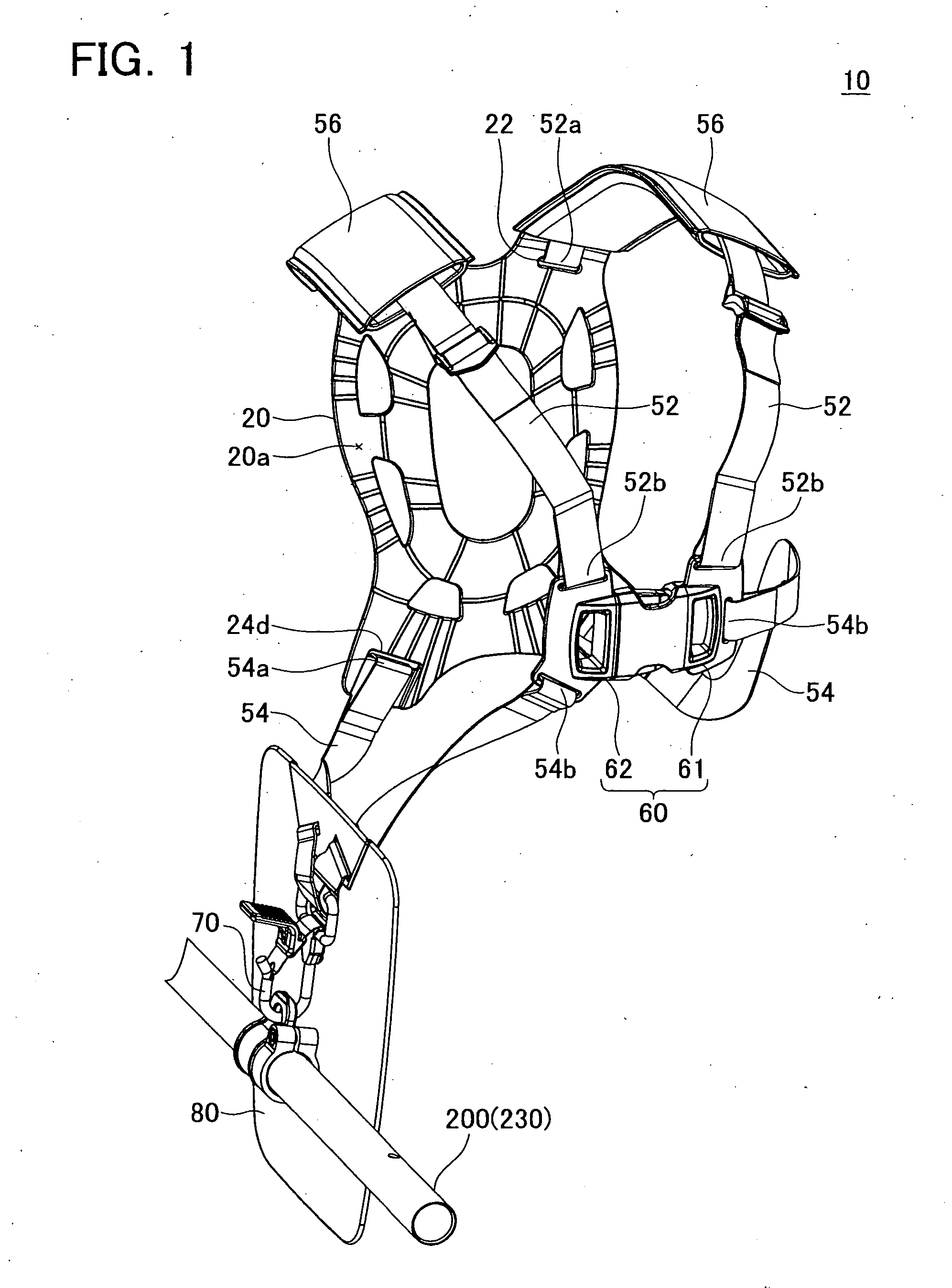 Harness for a handheld power equipment