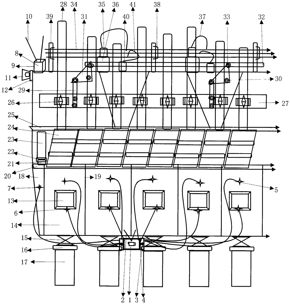 Novel electrolytic smelting furnace body temperature alarm device