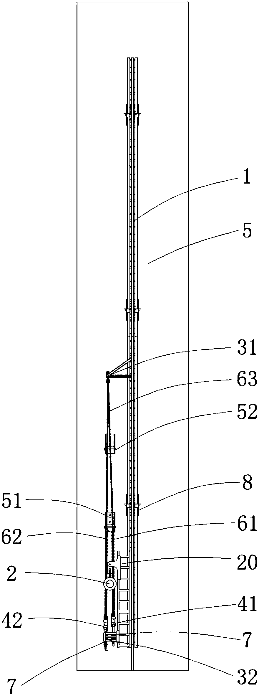 All-steel adhesion type lifting scaffolding positive and negative rotation simultaneous lifting system and method