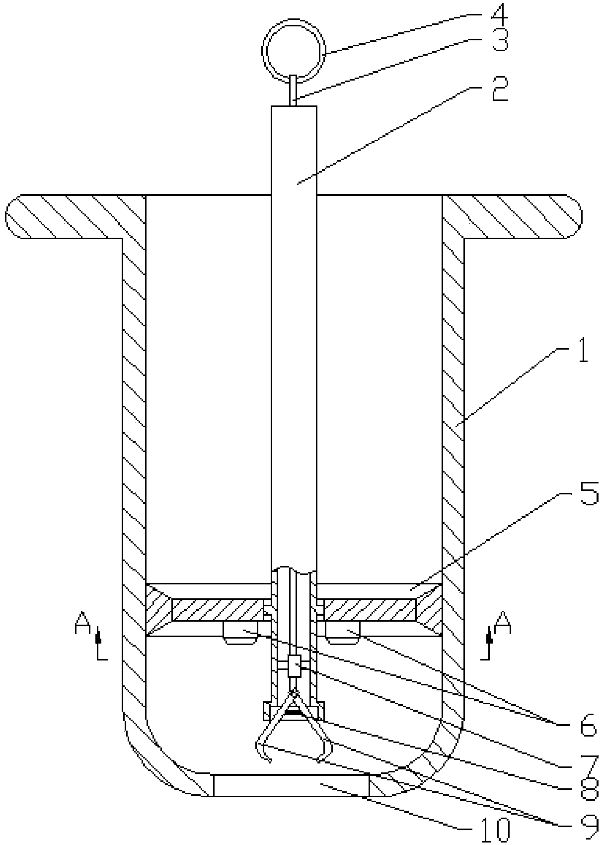 Ring taking device for gynecology department