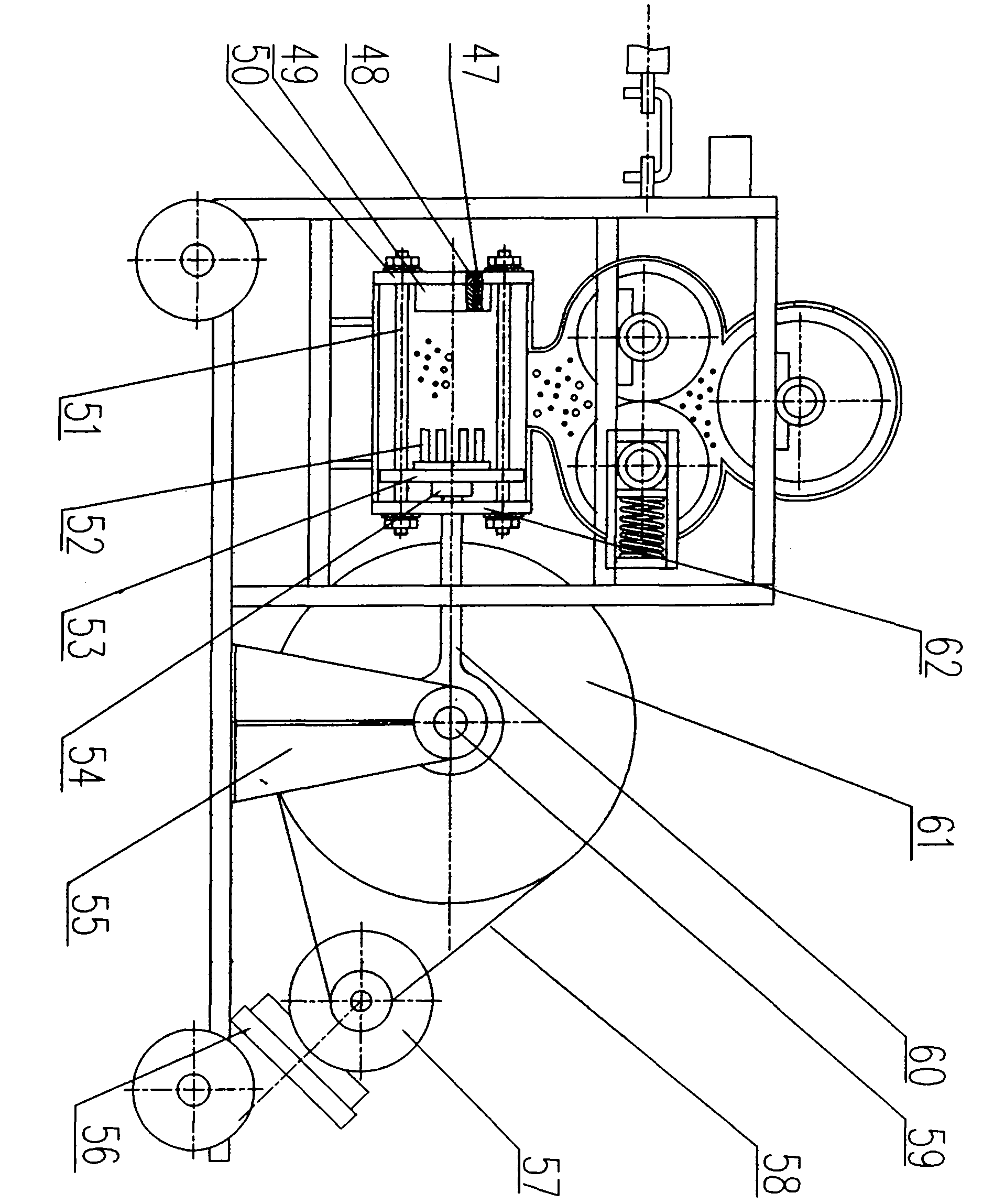 Biomass extruding and molding combined unit