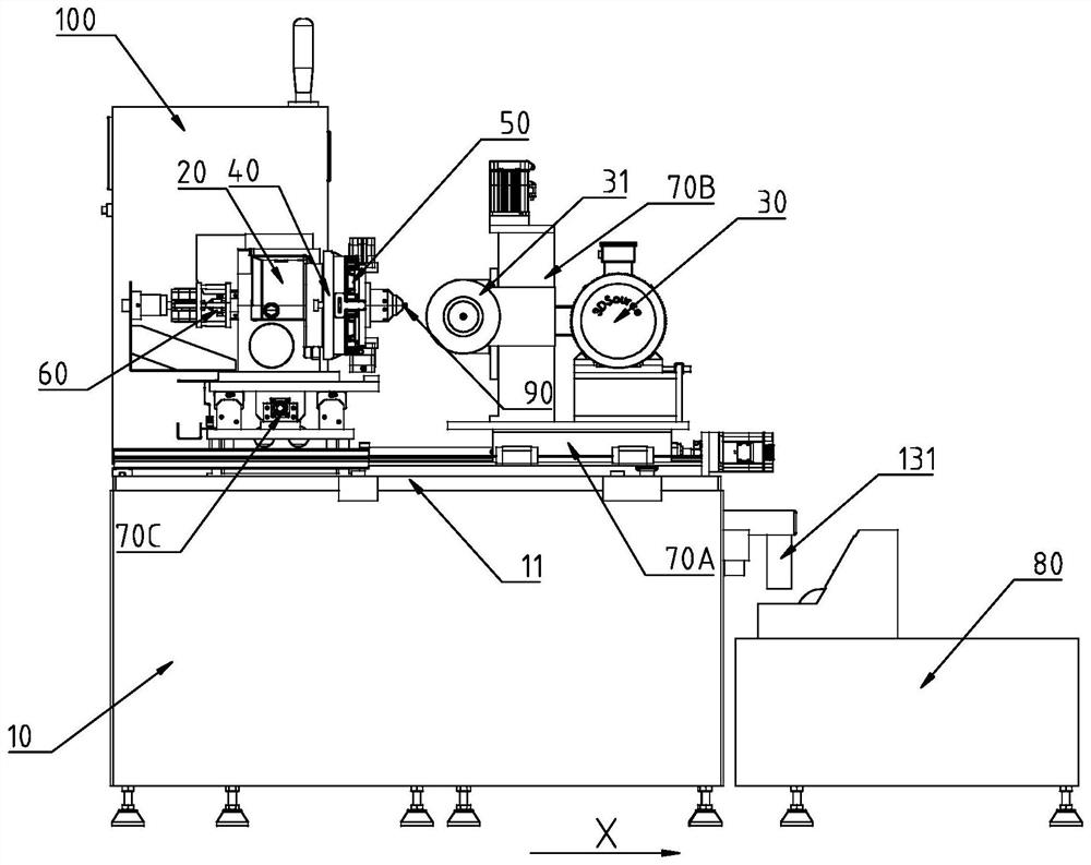 Outer knife groove cutting machine of vibrissa trimmer