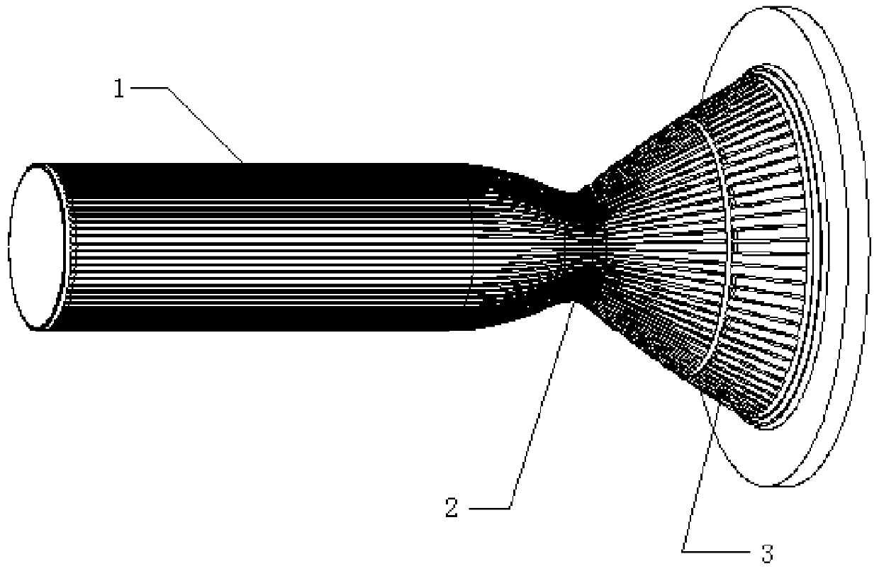 Processing method of thin-walled vase-shaped cooling chamber