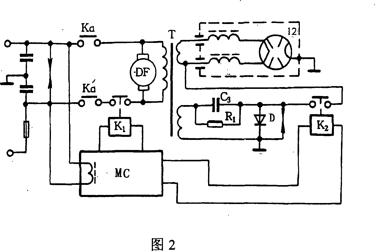 Control method of food roasting procedure of microwave oven