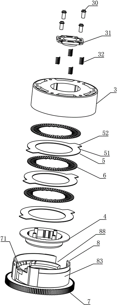 A kind of motorcycle control composite clutch